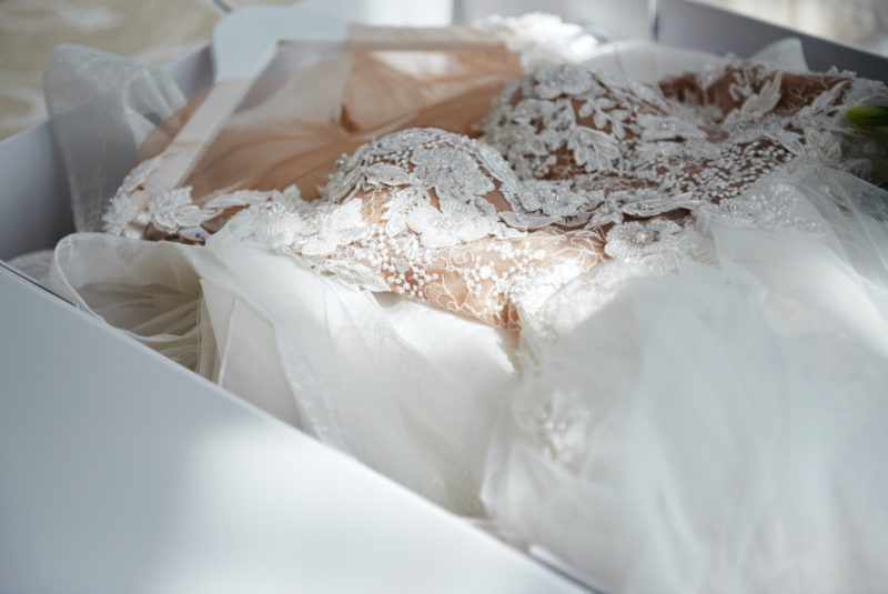 Wedding dress in a box